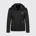 Plush-lined leather jacket