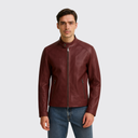 Leather biker jacket