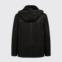 Plush-lined leather jacket