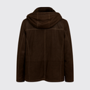 Plush-lined leather jacket
