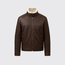 Retro Leather Aviator Jacket
